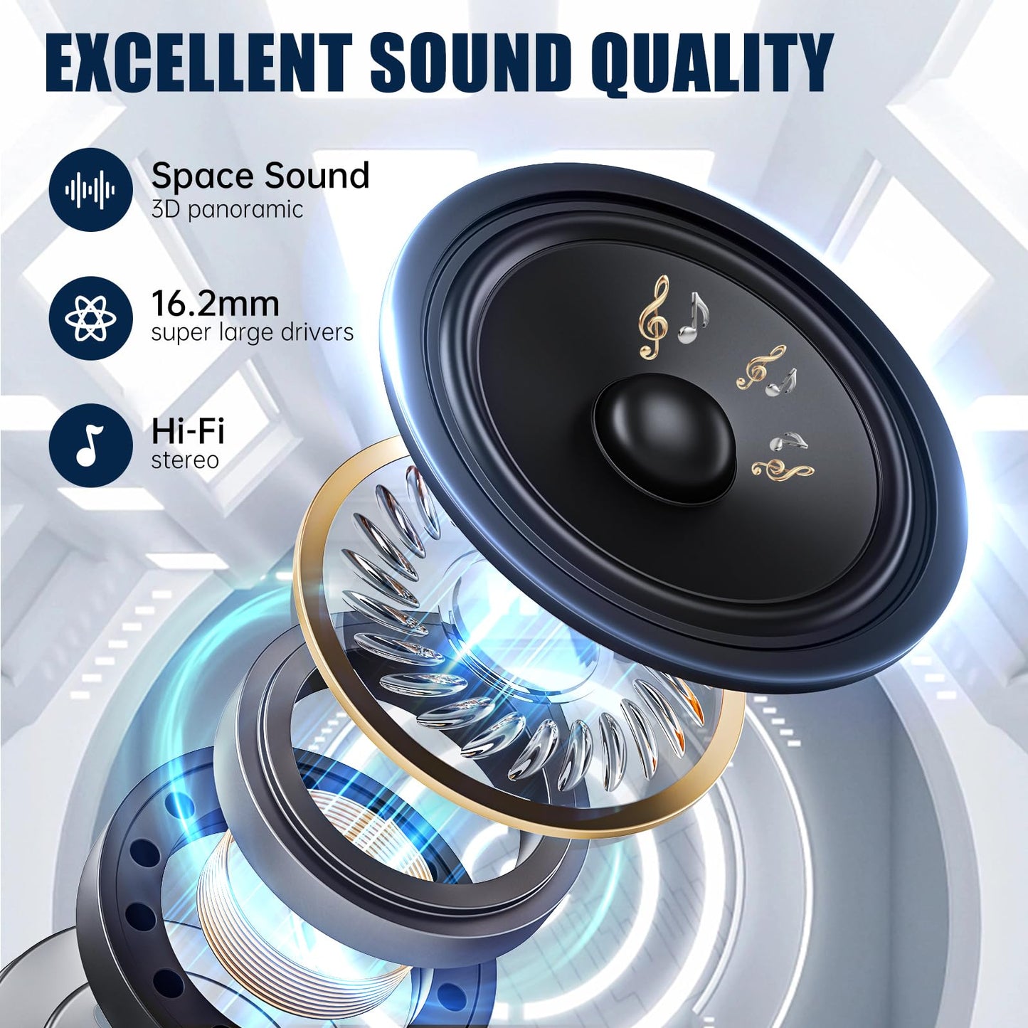 TRAUSI Open Ear Wireless Earbuds Bluetooth Headphones