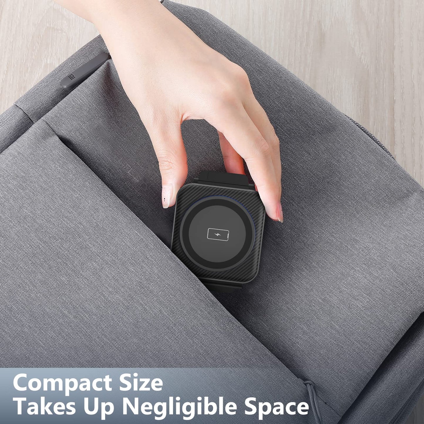 Travel Charger for Samsung Multi Devices, Foldable 3 in 1 Wireless Charging Station Fast Charging Stand/Pad Compatible for Samsung Galaxy S25/S24/S23/S22/S21/Note20 Galaxy Watch8/7/6/5/4/Galaxy Buds4