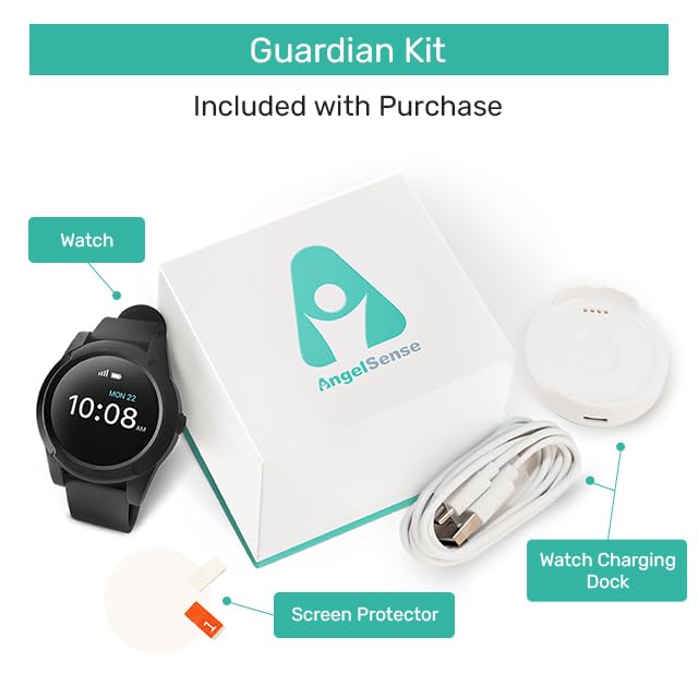 AngelSense Assistive Technology Watch with Personal GPS Tracker for Teens, Adults, Seniors, Autism, Special Needs, Dementia, Speakerphone, SOS Button, Live Tracking, Subscription Required