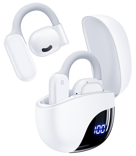 AI Translation Earbuds Real Time with LED Display White