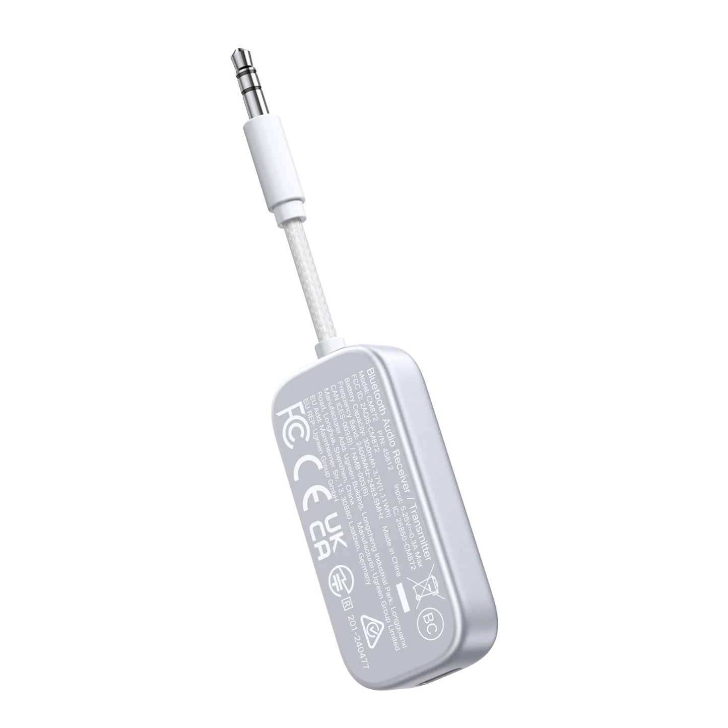 UGREEN Airplane Bluetooth 6.0 Transmitter Receiver for 2 Airpods or Headphones, Airplane Travel Essentials 2-in-1 Wireless Bluetooth Adapter, 3.5MM AUX Jack Adapter on Flight, TV, Car Stereo
