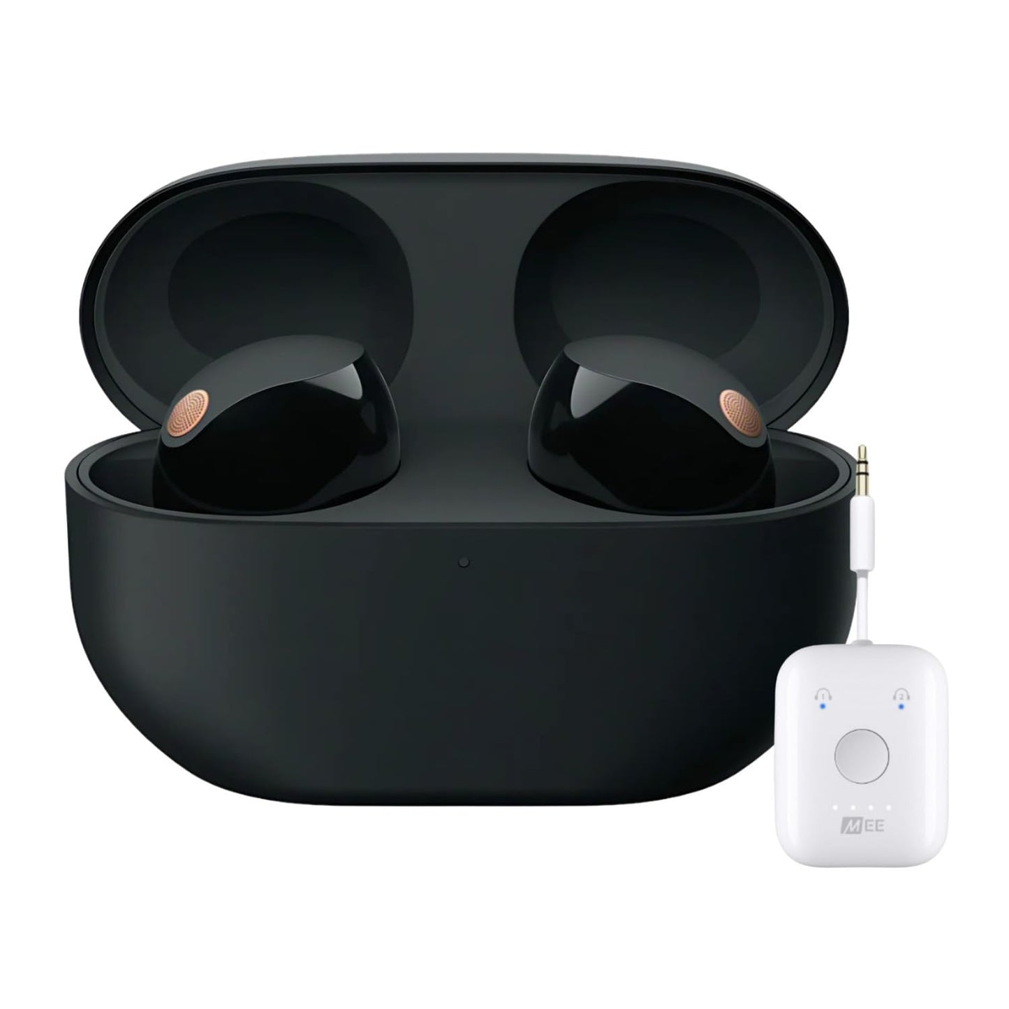 Sony WF-1000XM5 Truly Wireless Noise Canceling Earbuds (Black) Bundle with Bluetooth Audio Transmitter (2 Items)