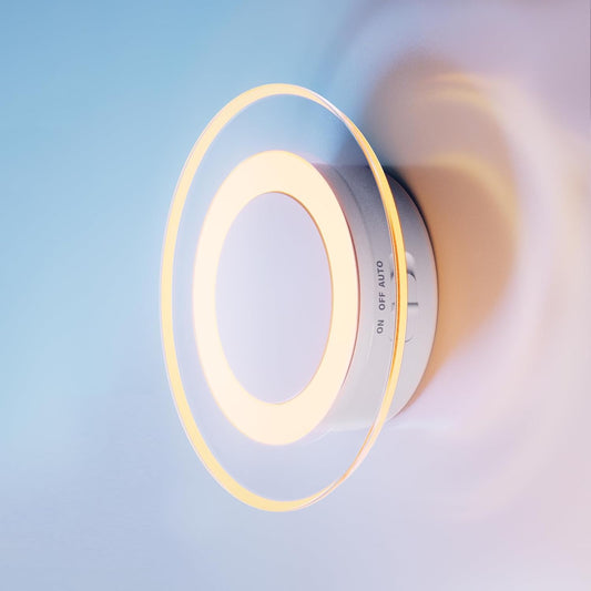 Artin-X Magnetic Motion Sensor Night Light with Stick-On Base, Cruise Rechargeable Battery Powered Cordless Glow Light, Ideal for Bedroom, Bathroom, Stairway- Moonlit
