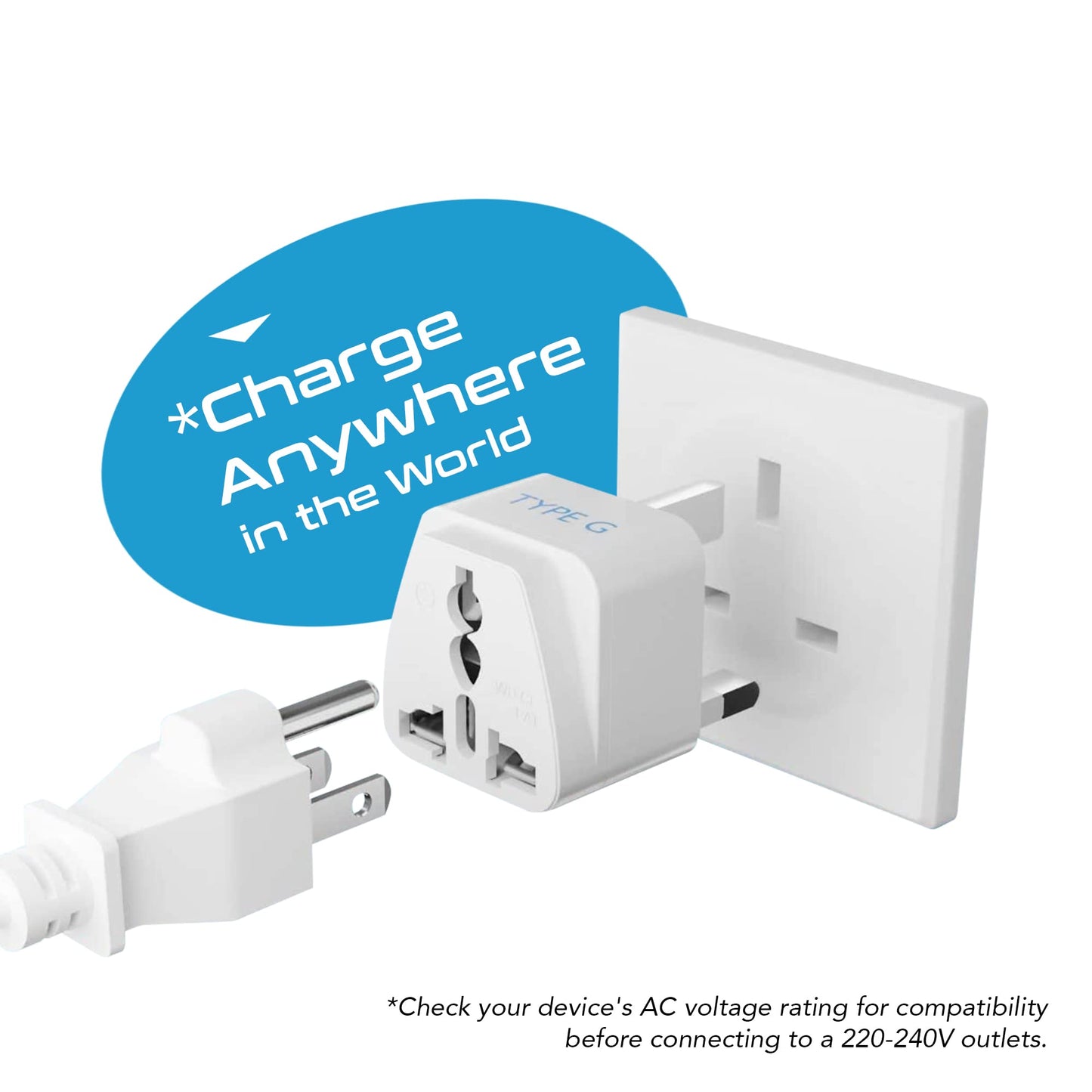 Ceptics Travel Adapter with Types A-M Plugs, Travel Plug Adapter Set Compatible with Power Sockets in All Continents, Compact World International Plug Adaptor Kit, Set of 12,GP-12PK