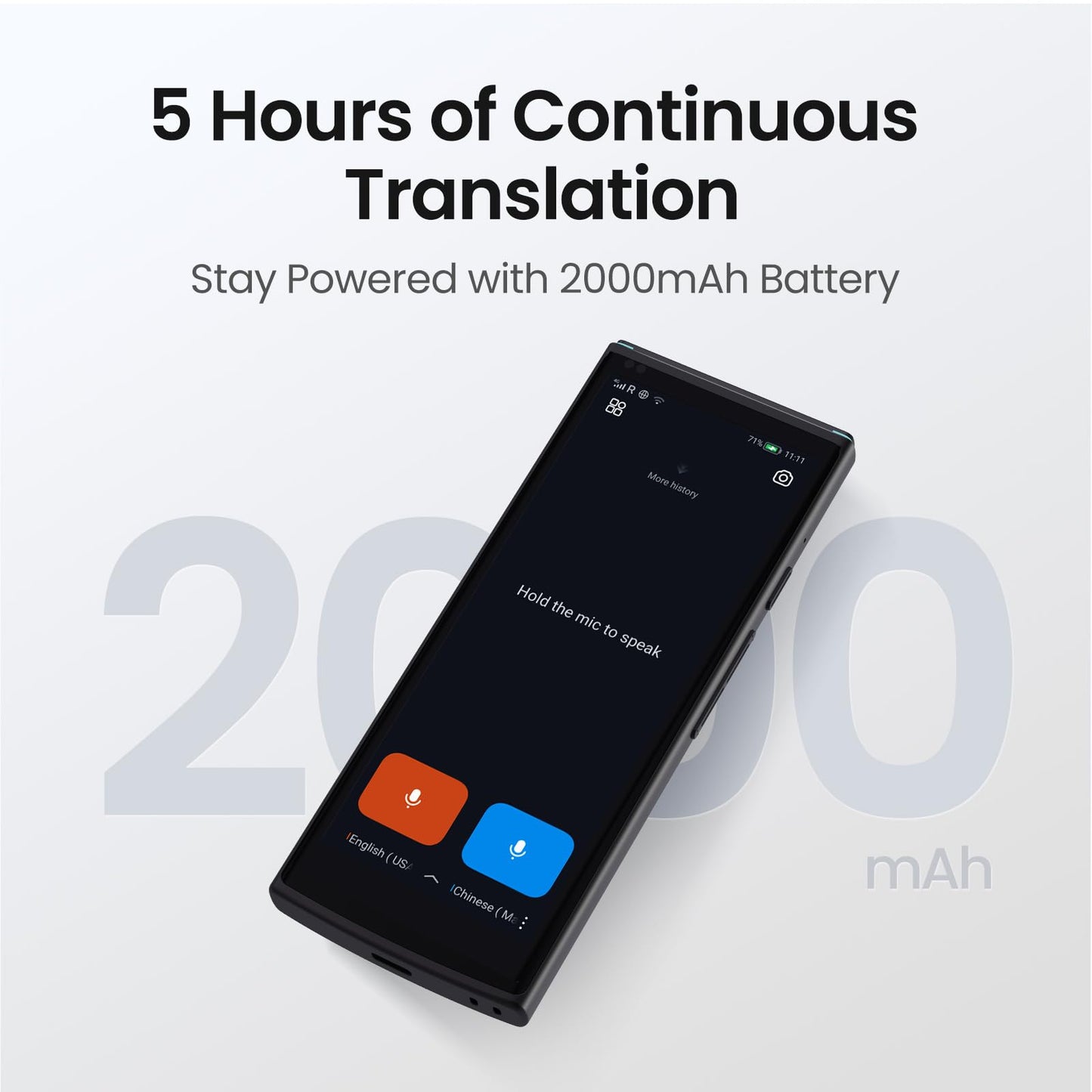 iflytek Language Translator Device with Offline Translation, 60 Languages Voice & Photo Translation, Real-Time Interpreter, 2-Year Free Global Data, for Travel, Business, Learning