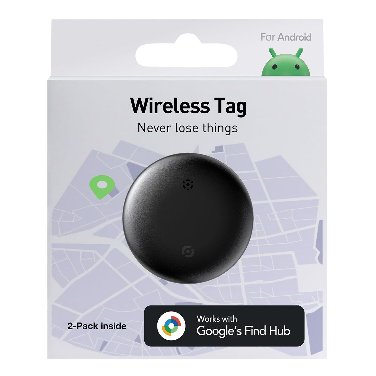 Android Air Tracker 2 Pack: Smart Tracker(2025), Compatible with Google's Find Hub/Find My Device (Android Only) App, Tracker Tag Locator for Keys, Luggage, Satchel, Backpack etc