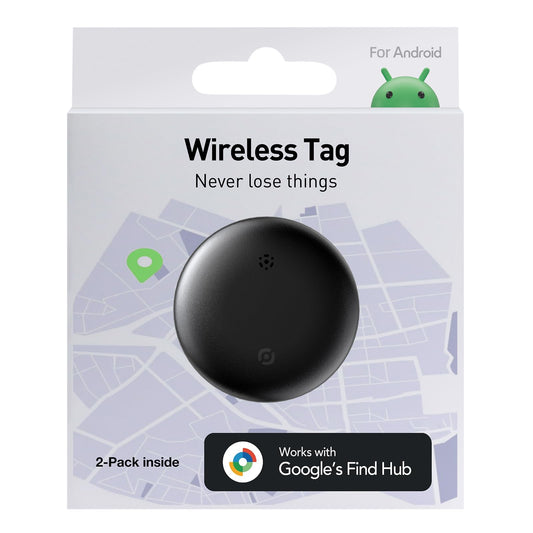 Android Air Tracker 2 Pack: Smart Tracker(2025), Compatible with Google's Find Hub/Find My Device (Android Only) App, Tracker Tag Locator for Keys, Luggage, Satchel, Backpack etc