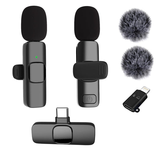 Vislla Wireless Lavalier Microphone for iPhone, iPad and Android Devices, Noise Cancelling,Bluetooth Mini Lapel Microphone for YouTube/Vlogging/Live Streaming/Tiktok/Interview