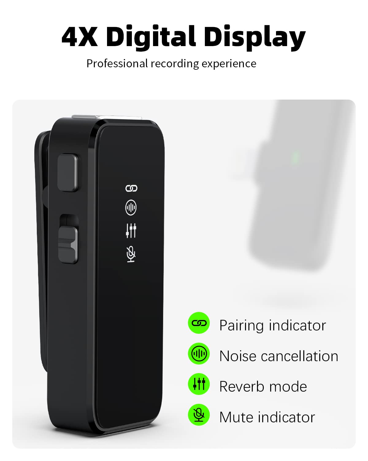Rythflo Wireless Lavalier Microphone for iPhone 14/13/12 with Noise Cancellation, 100ft Transmission, 18H Battery Life, Lightning Lapel Microphone Wireless for Video Recording, Vlog, Streaming