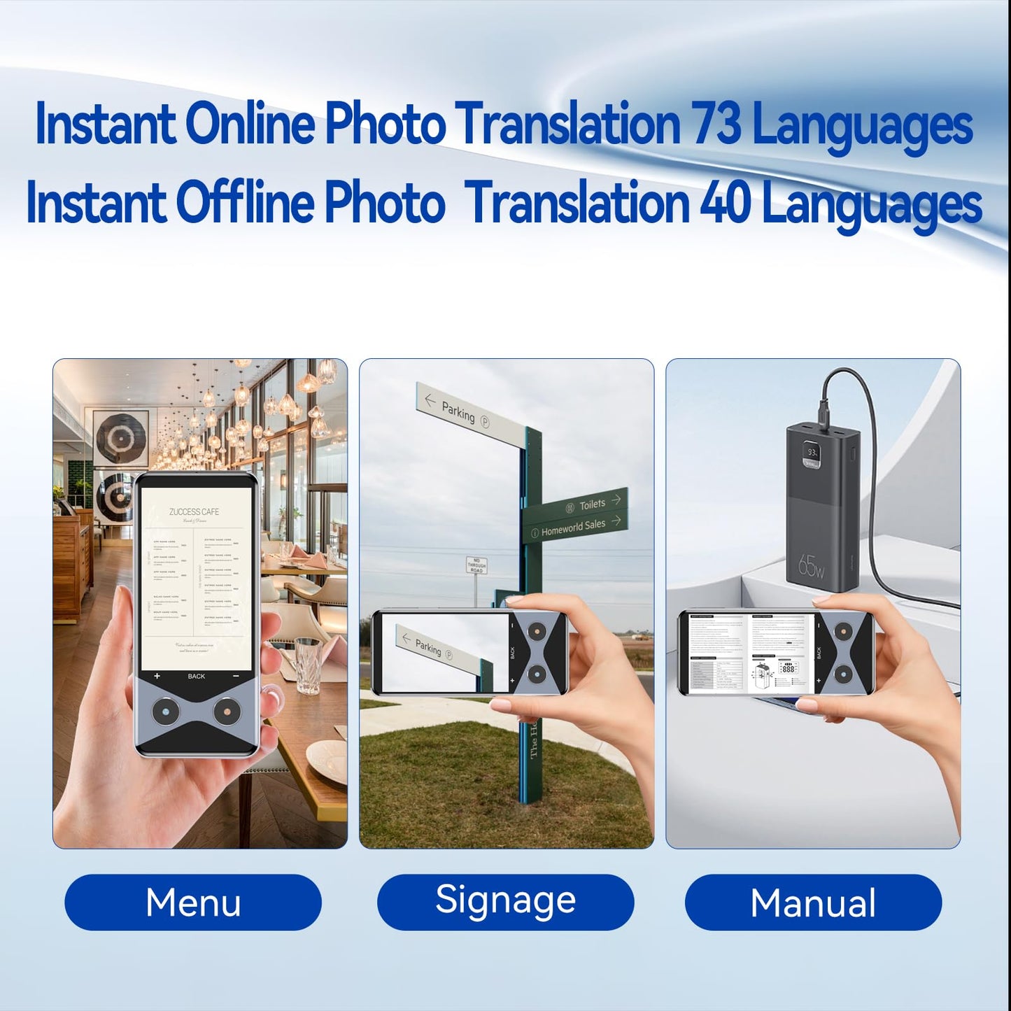 Language Translator Device No WiFi Needed, 2025 Upgraded Voice Translator Support 4G SIM/AI ChatGPT Two Way Real Time Instant Two-Way 137 Language Translator, Offline/Photo Translation
