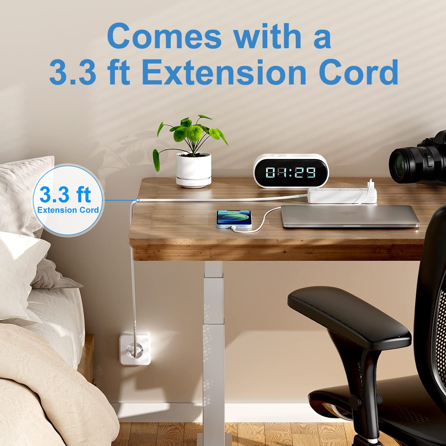 European Travel Plug Adapter, Unidapt International Power Strip, US to Europe USB Extension Cable, Plug Adapter for EU with 3 USB Ports and 3 AC Outlets 3.3ft Cord, Study Abroad Essential