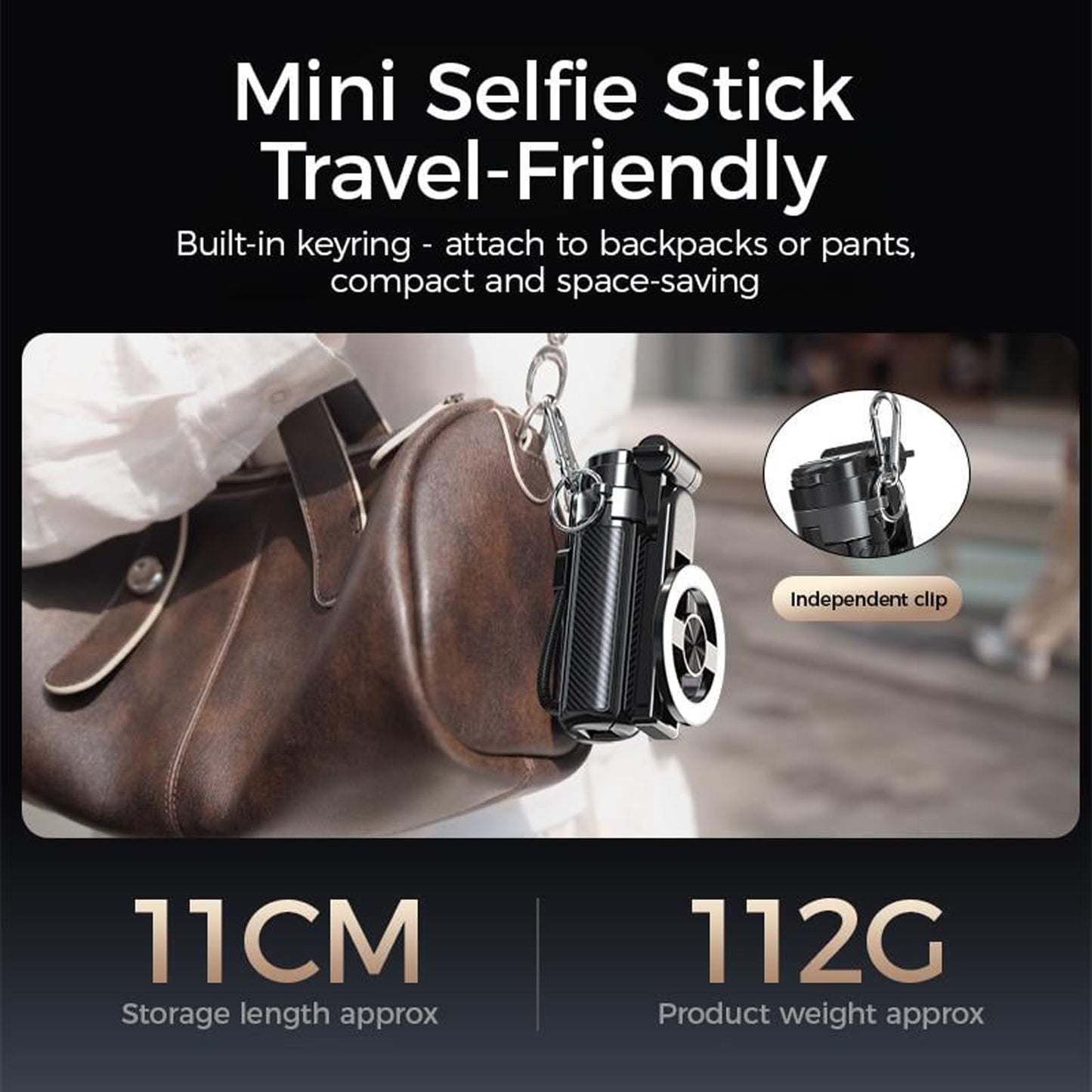 2025 New 4-in-1 Multifunctional Magnetic Selfie Stick, 360° Rotation Phone Tripod with Wireless Remote for iPhone & Android, Phone Stand for Video Recording & Vlogging - Portable Travel (Black)