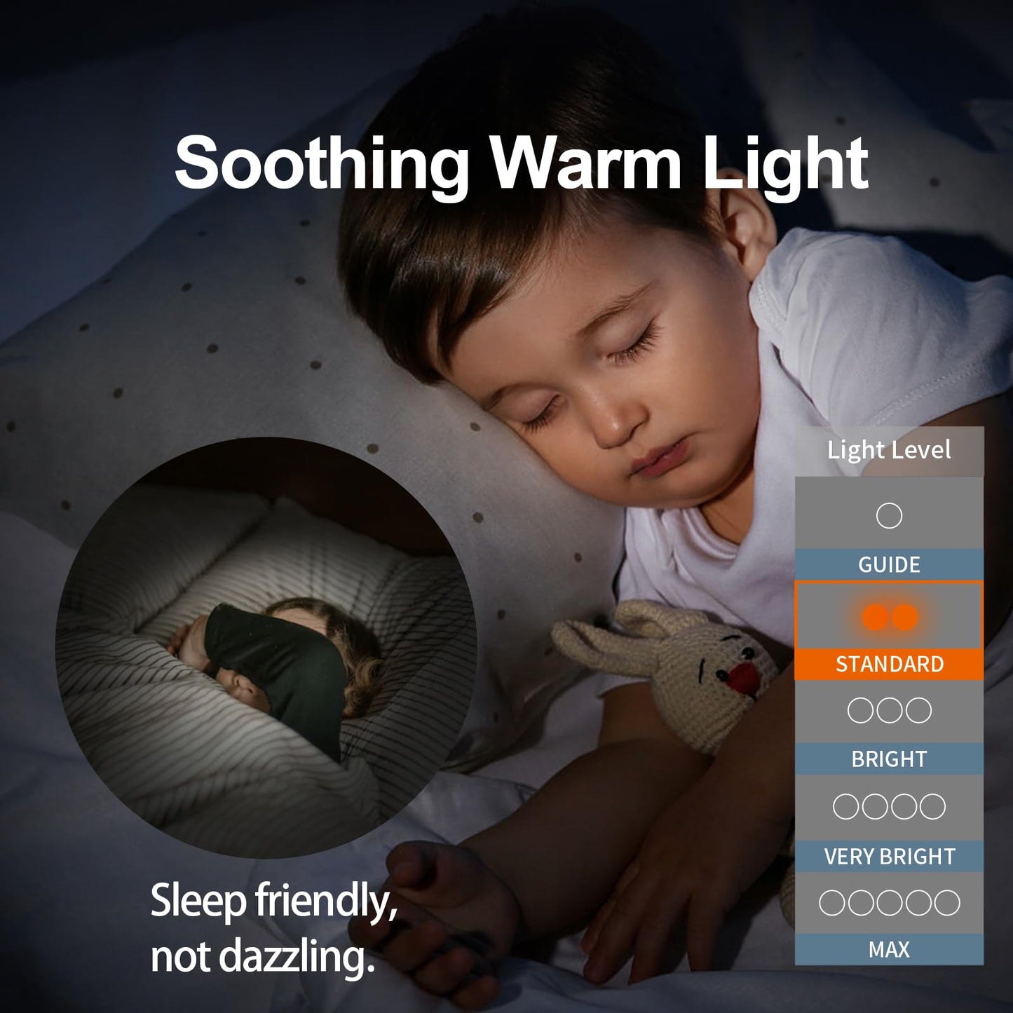 Artin-X Magnetic Motion Sensor Night Light with Stick-On Base, Cruise Rechargeable Battery Powered Cordless Glow Light, Ideal for Bedroom, Bathroom, Stairway- Moonlit
