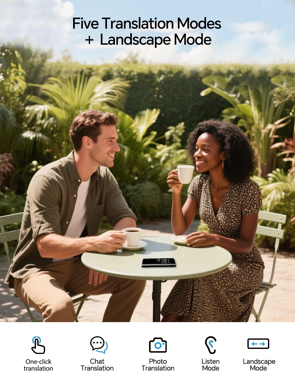 Timekettle Fluentalk New T1 Translator Device Supports 40 Languages, 31+ Offline Language Pairs, Photo Translation, No WiFi Needed, 2-Year Global Data, 4" HD Screen for Travel