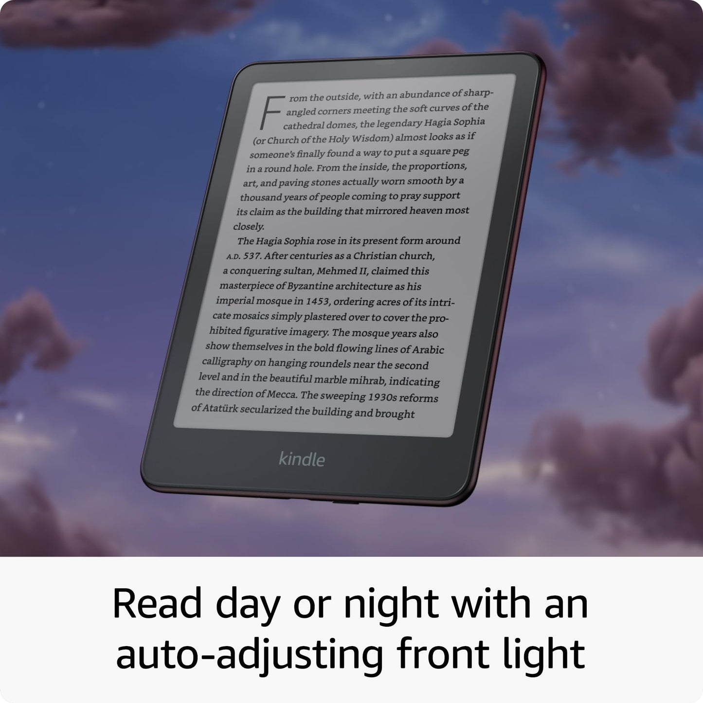 Amazon Kindle Paperwhite Signature Edition 32GB (newest model) – Our fastest Kindle with auto-adjusting front light, wireless charging, and weeks of battery life – Metallic Raspberry