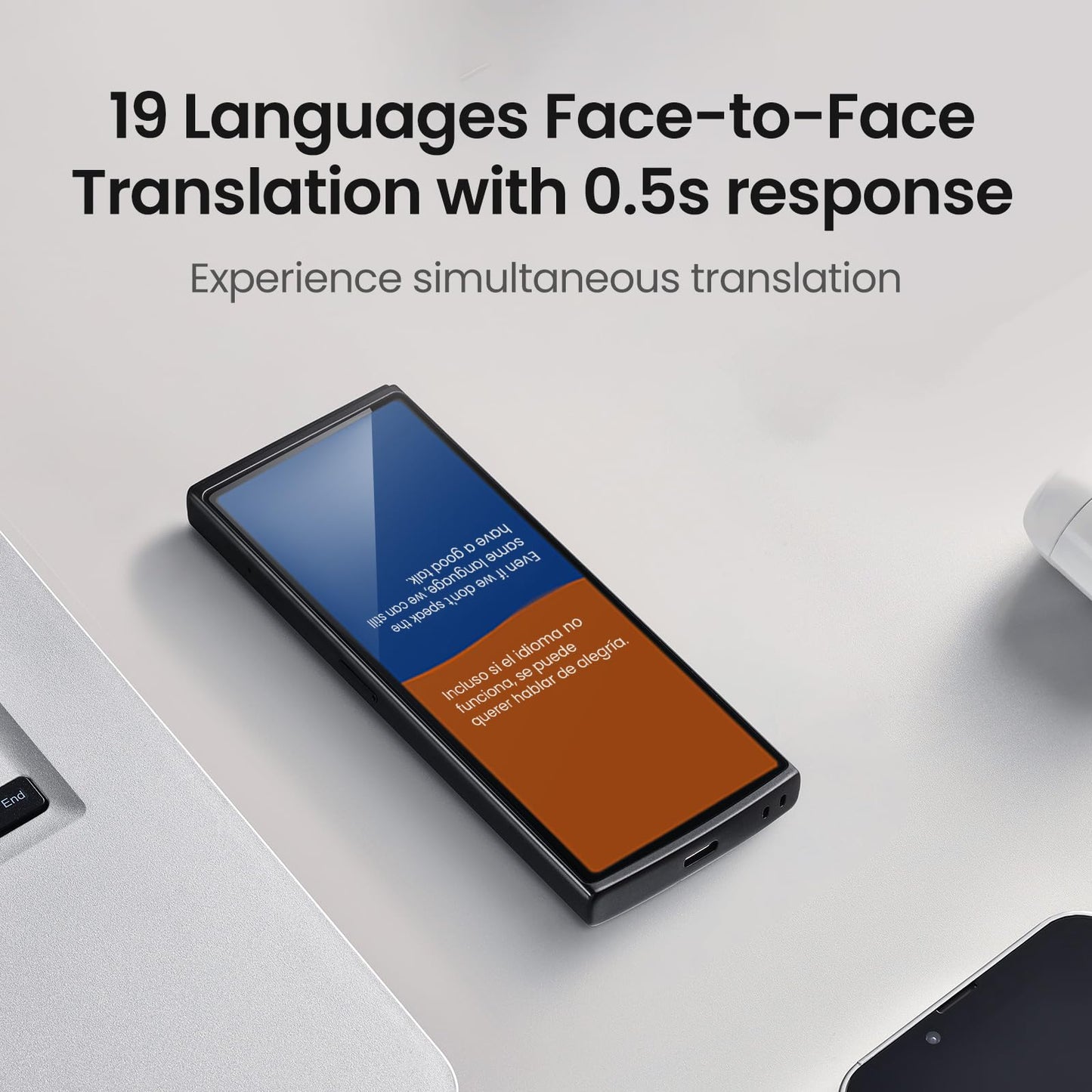 iflytek Language Translator Device with Offline Translation, 60 Languages Voice & Photo Translation, Real-Time Interpreter, 2-Year Free Global Data, for Travel, Business, Learning