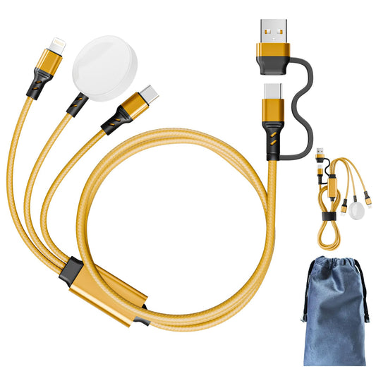 Multi 3 in 2 Charging Cable for Apple Watch Charger, Travel for iPhone Charger USB C Lightning Fast Charging Cable Compatible with iWatch Ultra/SE/9/8/7/6/5/4/3/2/1 & iPhone 15/14/13/12/11/Galaxy S23