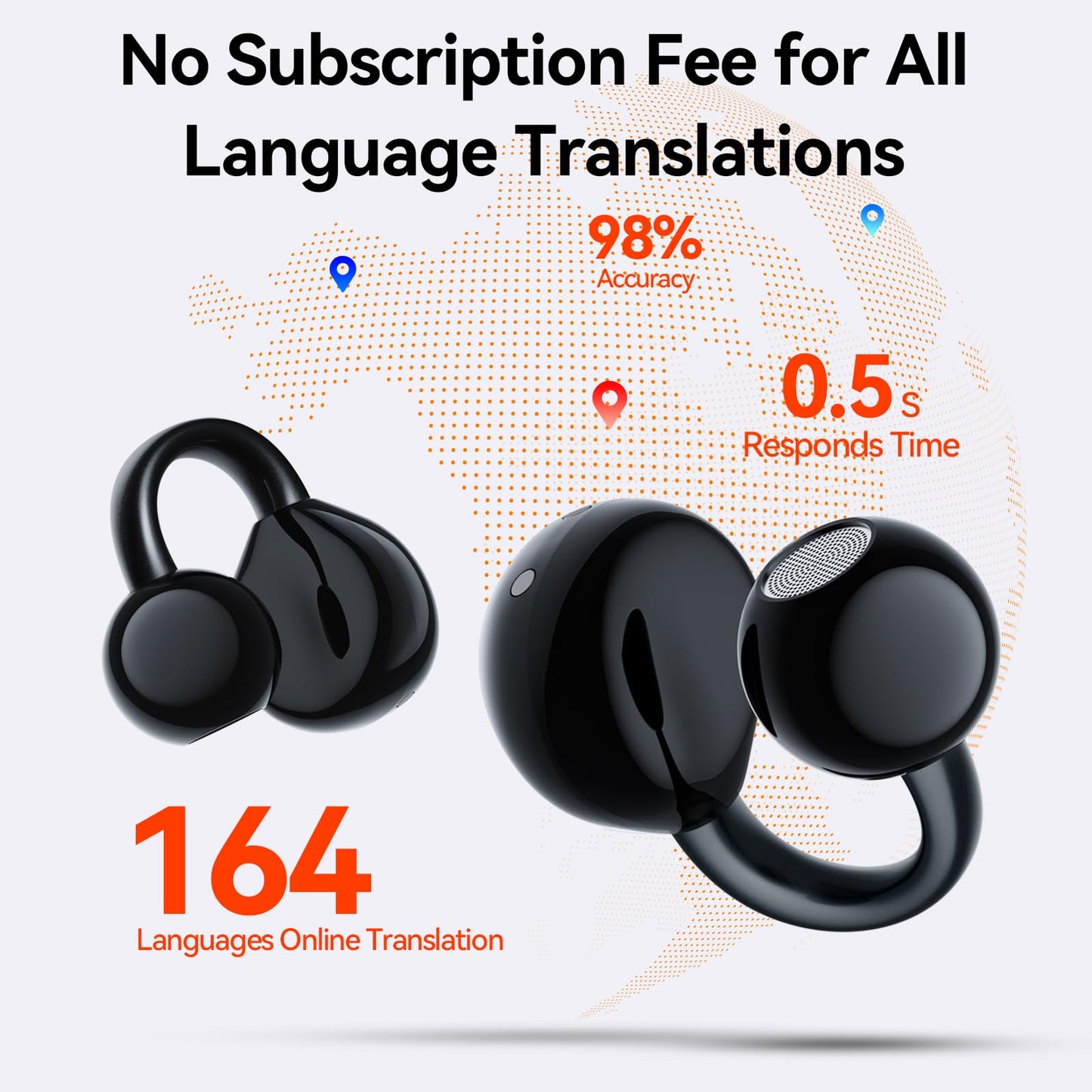 AI Translation Earbuds Real Time, 164 Languages B0FDQNNLKK
