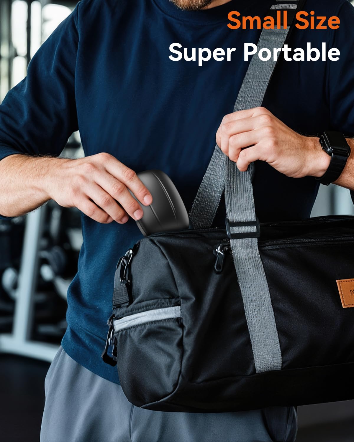 Wireless Earbuds, Sports Bluetooth 5.4 Headphones, Ear Buds with ENC Noise Canceling Mic, 80Hr Playtime Earphones, Palm-Sized, LED Power Display, IPX7 Waterproof Headset for Workout Running, Black