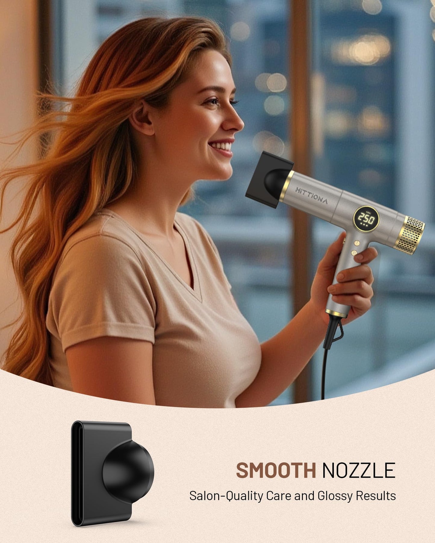 Dual Voltage Travel Hair Dryer with Diffuser - 2000W High-Speed Ionic Diffuser Hair Dryers for Women, Fast Drying, Low Noise, Lightweight, No Heat Damage, European Travel 110V-120V/220V-240V